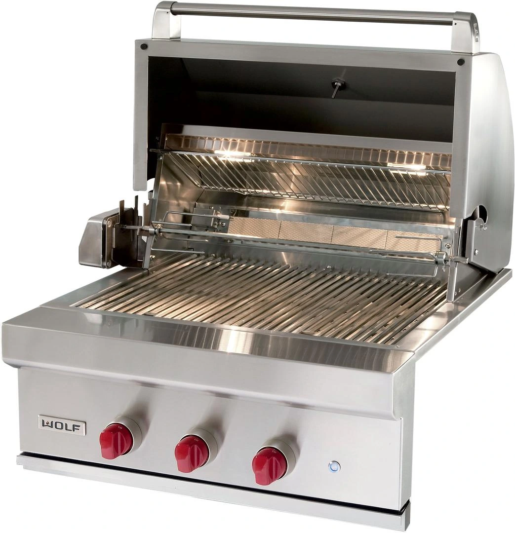 Front view of the Wolf OG30 gas grill